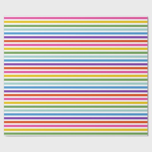 Regenbogenstreifen Geschenkpapier (Flach)