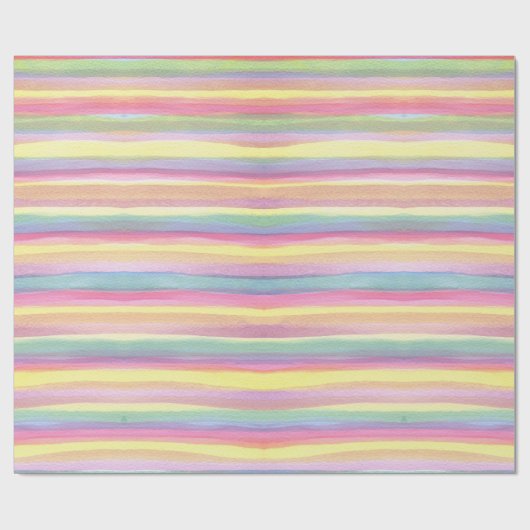 Regenbogenstreifen Geschenkpapier (Flach)