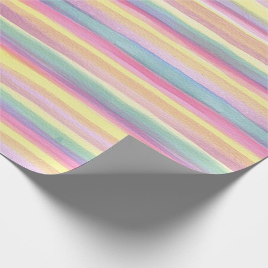 Regenbogenstreifen Geschenkpapier (Ecke)