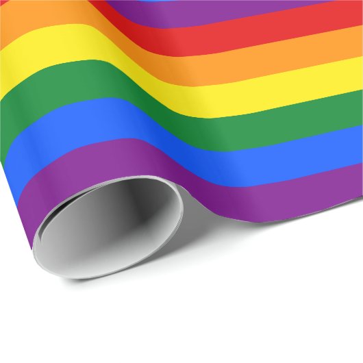 Regenbogenstreifen Geschenkpapier (Rolleneckpunkt)