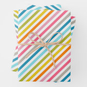 Regenbogenstreifen Geschenkpapier Set (Beispiel)