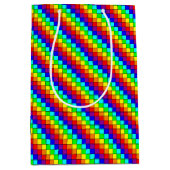 Regenbogenstreifen - Geschenktasche Mittlere Geschenktüte (Vorderseite)