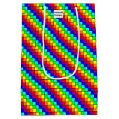 Regenbogenstreifen - Geschenktasche Mittlere Geschenktüte (Rückseite)