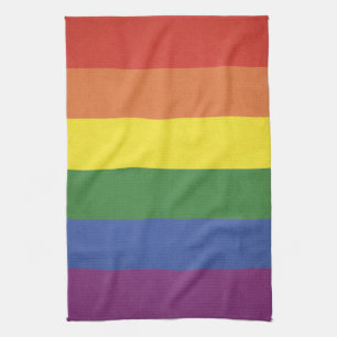 Regenbogenstreifen Geschirrtuch