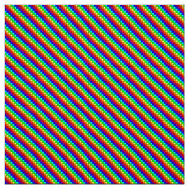 Regenbogenstreifen - Gewebe aus Polyester Stoff