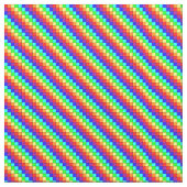 Regenbogenstreifen - Gewebe aus Polyester Stoff (Nahaufnahme)