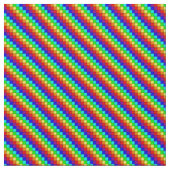 Regenbogenstreifen - Gewebt aus Baumwolle Stoff (Nahaufnahme)