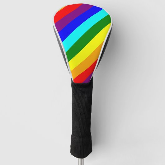 Regenbogenstreifen Golf Headcover (Vorderseite)