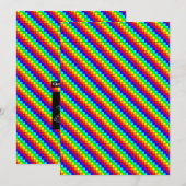 Regenbogenstreifen - Grußkarte Feiertagskarte (Vorne/Hinten)