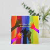 Regenbogenstreifen (Hände) (Stehend Vorderseite)