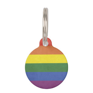 Regenbogenstreifen Haustiermarke
