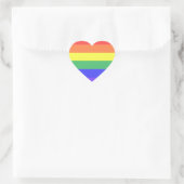 Regenbogenstreifen Herz-Aufkleber (Tasche)