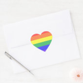 Regenbogenstreifen Herz-Aufkleber (Umschlag)