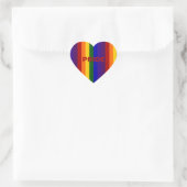 Regenbogenstreifen Herz-Aufkleber (Tasche)