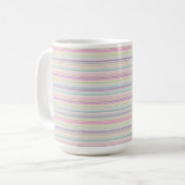 Regenbogenstreifen Hintergrund Kaffeetasse (Vorderseite Links)