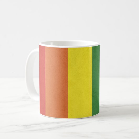 Regenbogenstreifen Kaffeetasse (Vorderseite Links)