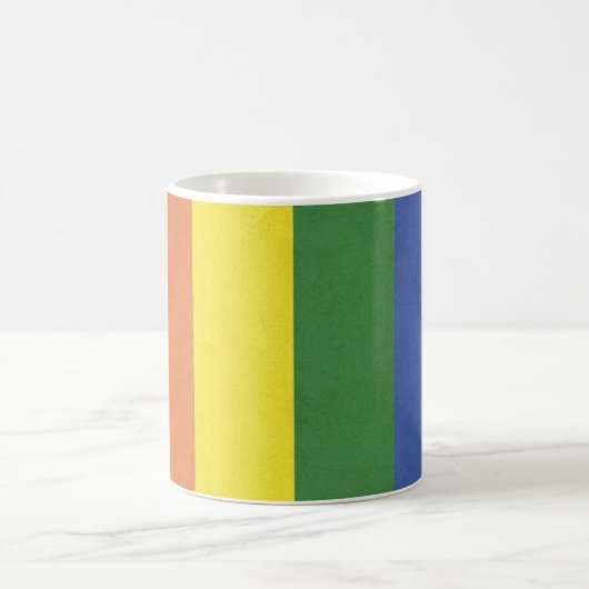 Regenbogenstreifen Kaffeetasse (Mittel)