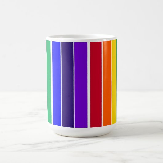 Regenbogenstreifen Kaffeetasse (Mittel)
