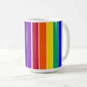 Regenbogenstreifen Kaffeetasse (VorderseiteRechts)