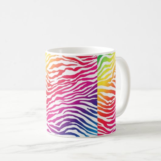 Regenbogenstreifen Kaffeetasse (VorderseiteRechts)