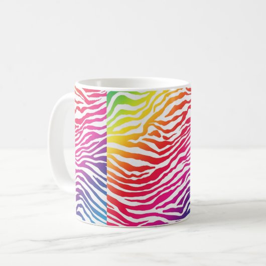 Regenbogenstreifen Kaffeetasse (Vorderseite Links)