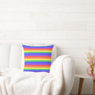 Regenbogenstreifen Kissen