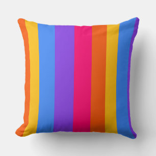Regenbogenstreifen Kissen