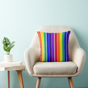 Regenbogenstreifen Kissen