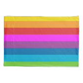 Regenbogenstreifen Kissenbezug (Rückseite)