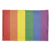 Regenbogenstreifen Kissenbezug (Rückseite)