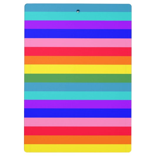 Regenbogenstreifen Klemmbrett (Rückseite)