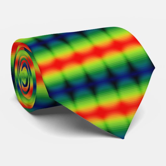 Regenbogenstreifen Krawatte (Gerollt)