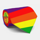 Regenbogenstreifen Krawatte (Gerollt)