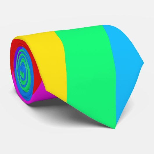 Regenbogenstreifen Krawatte (Gerollt)
