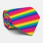 Regenbogenstreifen Krawatte (Gerollt)