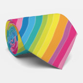 Regenbogenstreifen Krawatte (Gerollt)