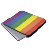 Regenbogenstreifen Laptopschutzhülle (Vorne Knopf)