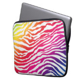 Regenbogenstreifen Laptopschutzhülle (Vorderseite Links)