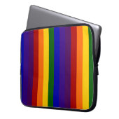 Regenbogenstreifen Laptopschutzhülle (Vorderseite Links)