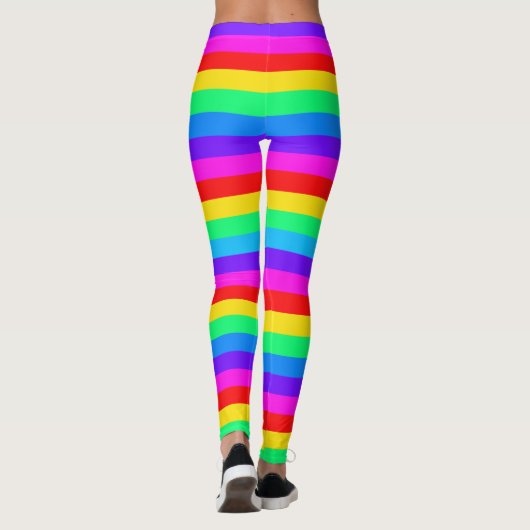 Regenbogenstreifen Leggings (Rückseite)