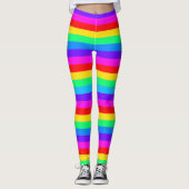 Regenbogenstreifen Leggings (Vorderseite)