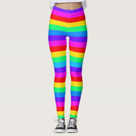 Regenbogenstreifen Leggings