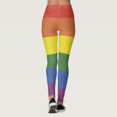 Regenbogenstreifen Leggings (Rückseite)