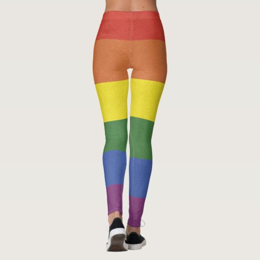 Regenbogenstreifen Leggings (Rückseite)