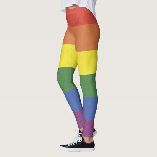 Regenbogenstreifen Leggings (Links)