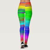 Regenbogenstreifen Leggings (Rückseite)