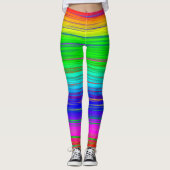 Regenbogenstreifen Leggings (Vorderseite)