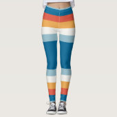 Regenbogenstreifen Leggings (Vorderseite)