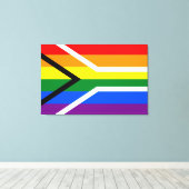Regenbogenstreifen Leinwanddruck (Insitu (Holzboden))