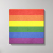 Regenbogenstreifen Leinwanddruck (Vorderseite)